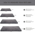 Reversible Dog Bed Mat: Washable, Soft Fluffy Kennel Pad, 35x22 Inch, Gray