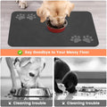 Pet Feeding Mat-Absorbent Pet Placemat for Food and Water Bowl, Dog Food Mat with Waterproof Rubber Backing, No Stains Quick Dry Water Dispenser Mat for Dog and Cat, Dark Gray-12