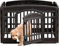 IRIS USA 4-Panel Dog Playpen with Door – Foldable, Customizable Indoor/Outdoor Puppy Playpen, Easy to Assemble, Portable Pet Pen