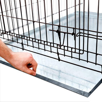 KOPEKS Heavy-Duty Galvanized Metal Tray for Dog Crates – Leak, Rust, and Chew-Proof Durable Tray