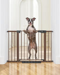 Auto-Close Dog Gate for Stairs & Doorways - Pressure-Mounted Pet Safety Gate, Easy Installation