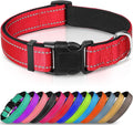 Joytale Large Reflective Dog Collar: Soft Neoprene Padded, Breathable Nylon, Adjustable, Teal