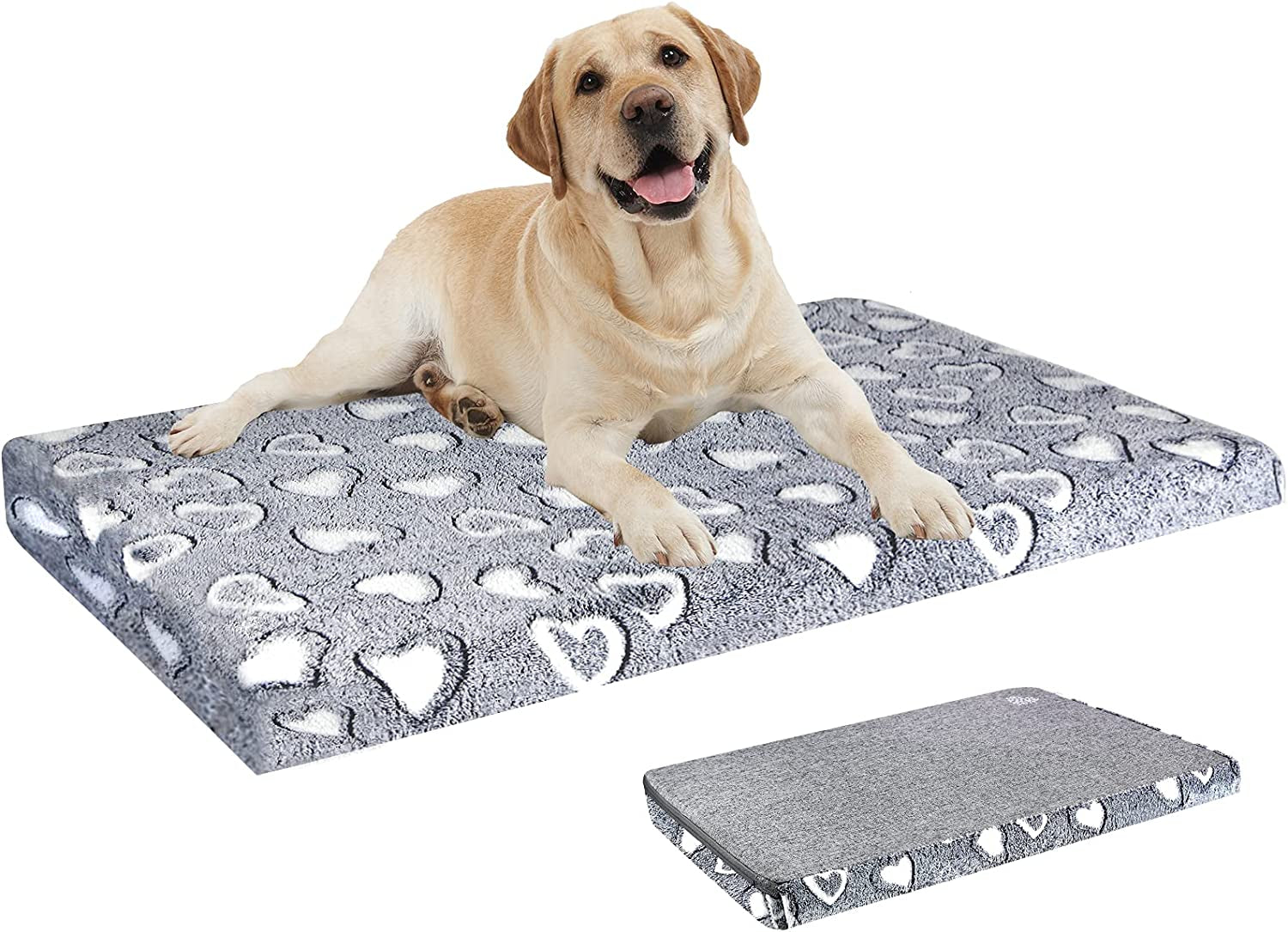 VANKEAN Cool/Warm Reversible Dog Bed Mat for Crates, Waterproof, Washable - Grey