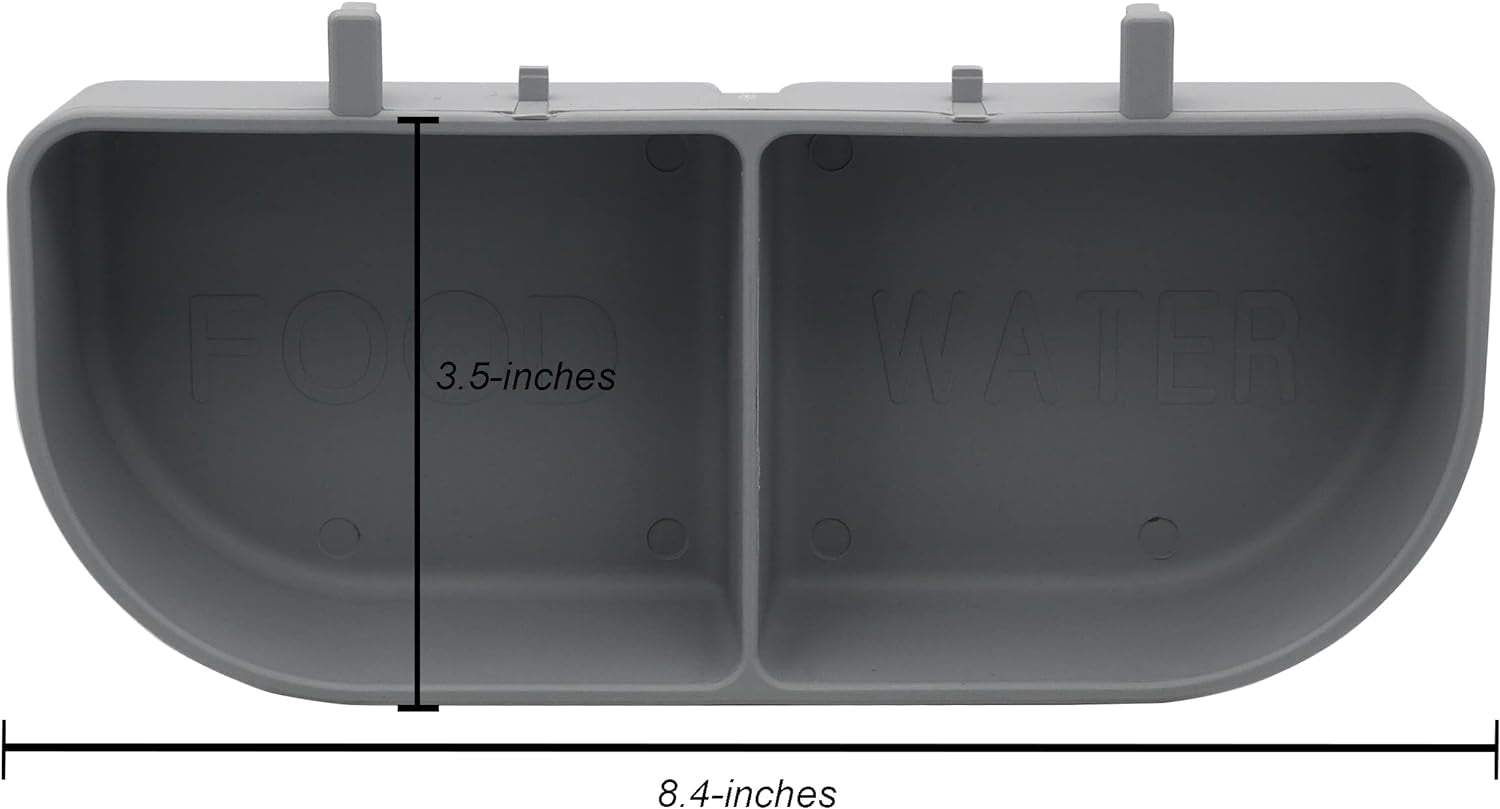 Double Medium Pet Crate Carrier Cup - Portable Feeding Bowl for Dogs