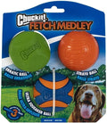 Chuckit! Dog Fetch Ball Medley, Medium, 3 Pack, Ultra, Rugged Balls Included