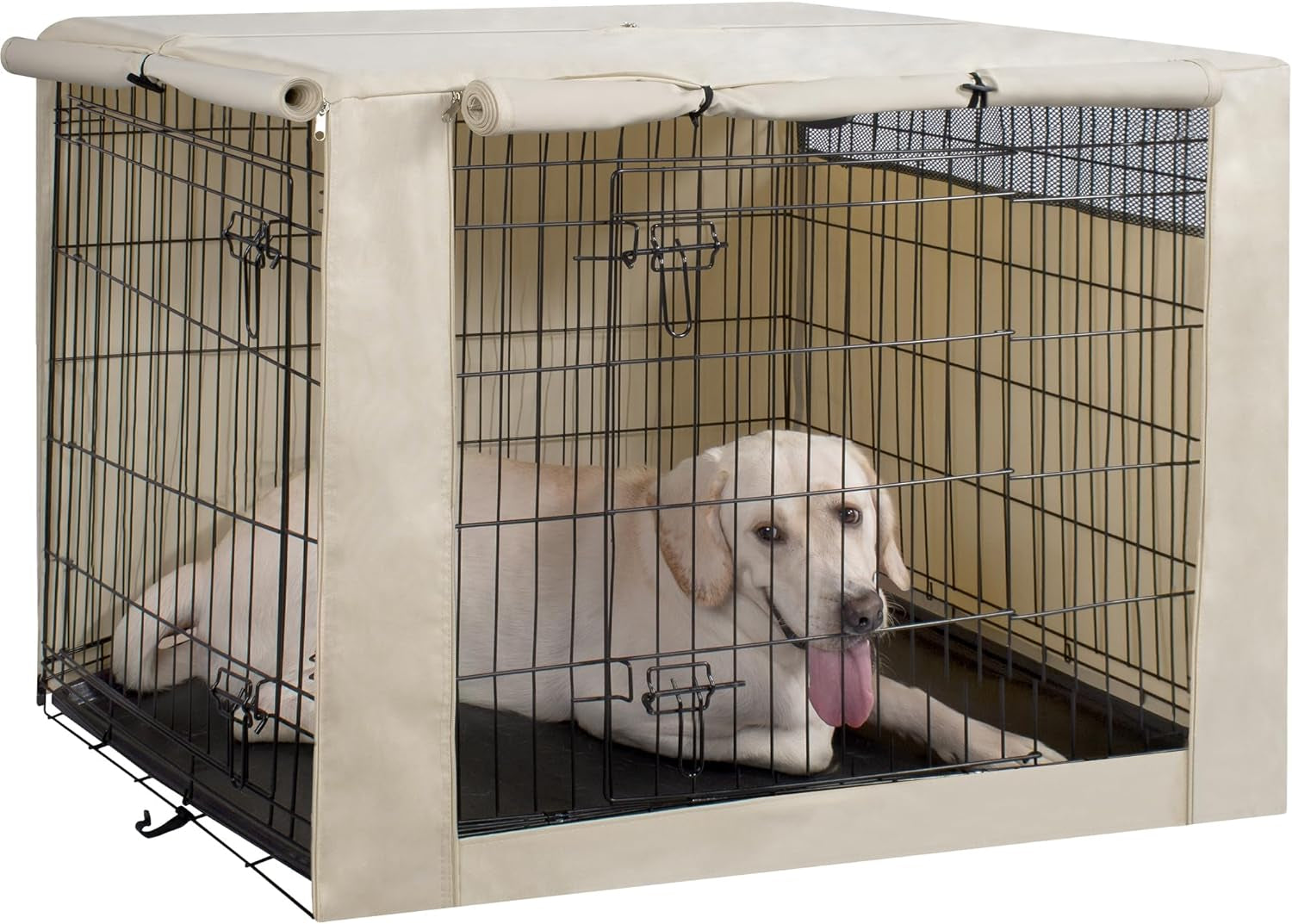 Hicaptain Windproof Polyester Dog Crate Cover – Durable Indoor/Outdoor Pet Kennel Cover for Wire Crates