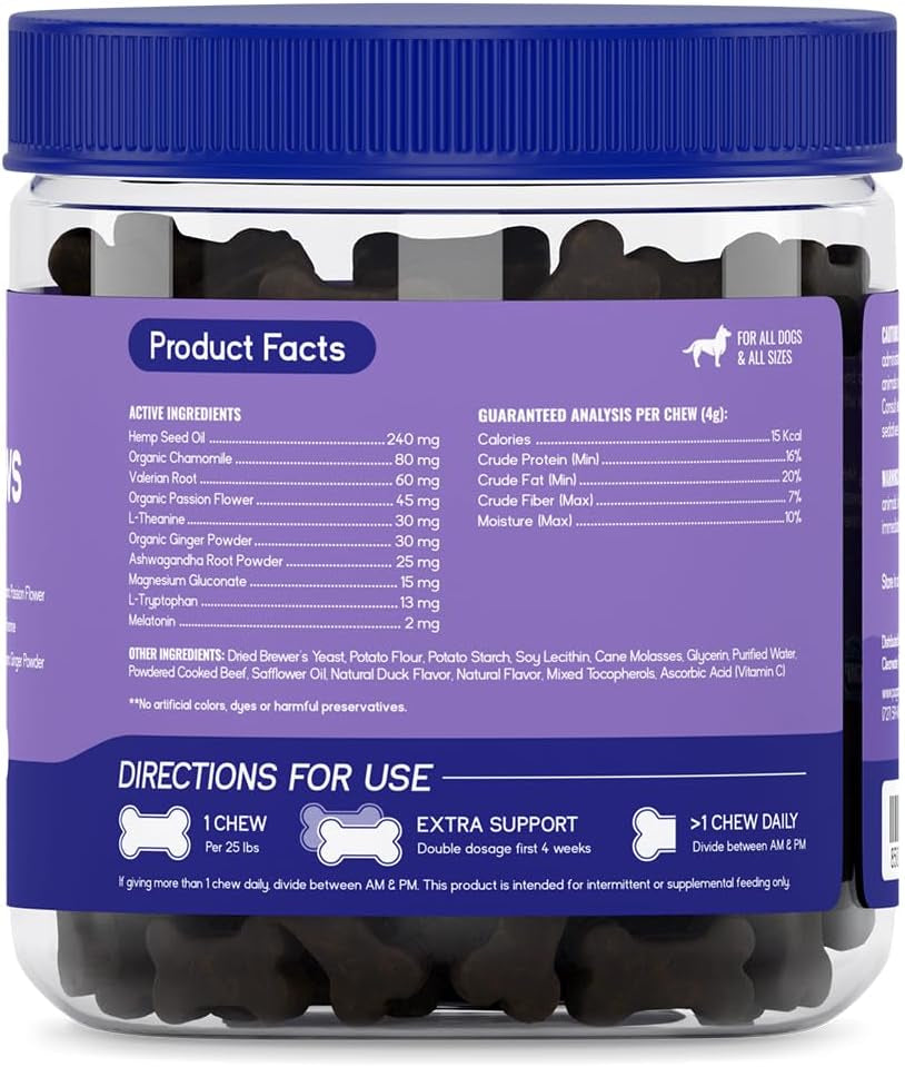 Pupgrade Anxiety Chews for Dogs - Meat Flavored Soft Chews, Natural Ingredients