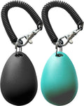 Dual Pack Pet Training Clickers with Wrist Straps: Black & Blue, Effective for Dogs