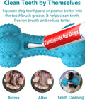 SCHITEC Tough Rubber Chew Toy with Toothbrush, Squeaky, for Aggressive Chewers, Large/Medium Dogs