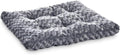 Plush Pet Bed, X-Small: Machine Washable, Dog Crate Pad, 23x18x2.5 Inches, Gray