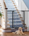 Cumbor Extra Wide Baby & Dog Gate - Walk Thru Auto-Close Gate for Stairs & Doorways, Easy Install