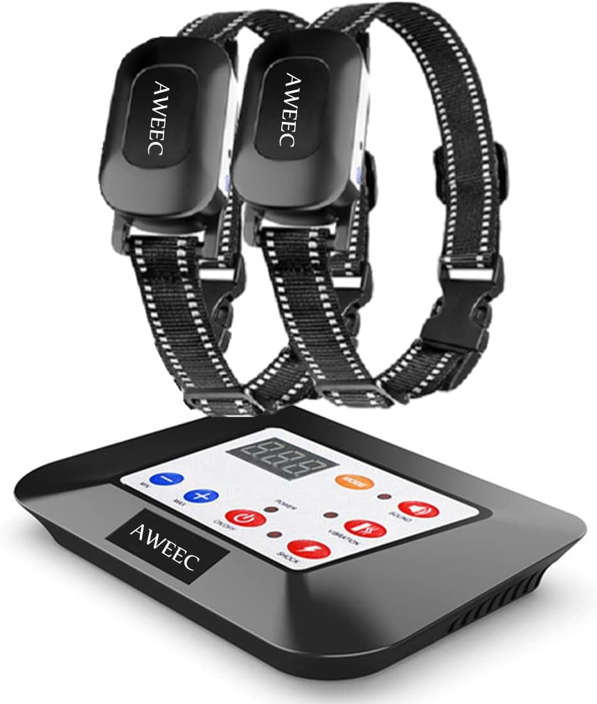 Wireless Dog Fence & Training Collar, 2-In-1 Containment System with Remote, Safe & Harmless Electric Boundary