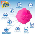 Hartz Dura Play 3-Pack Squeak Ball Toy for Small Breeds: Bacon Scented