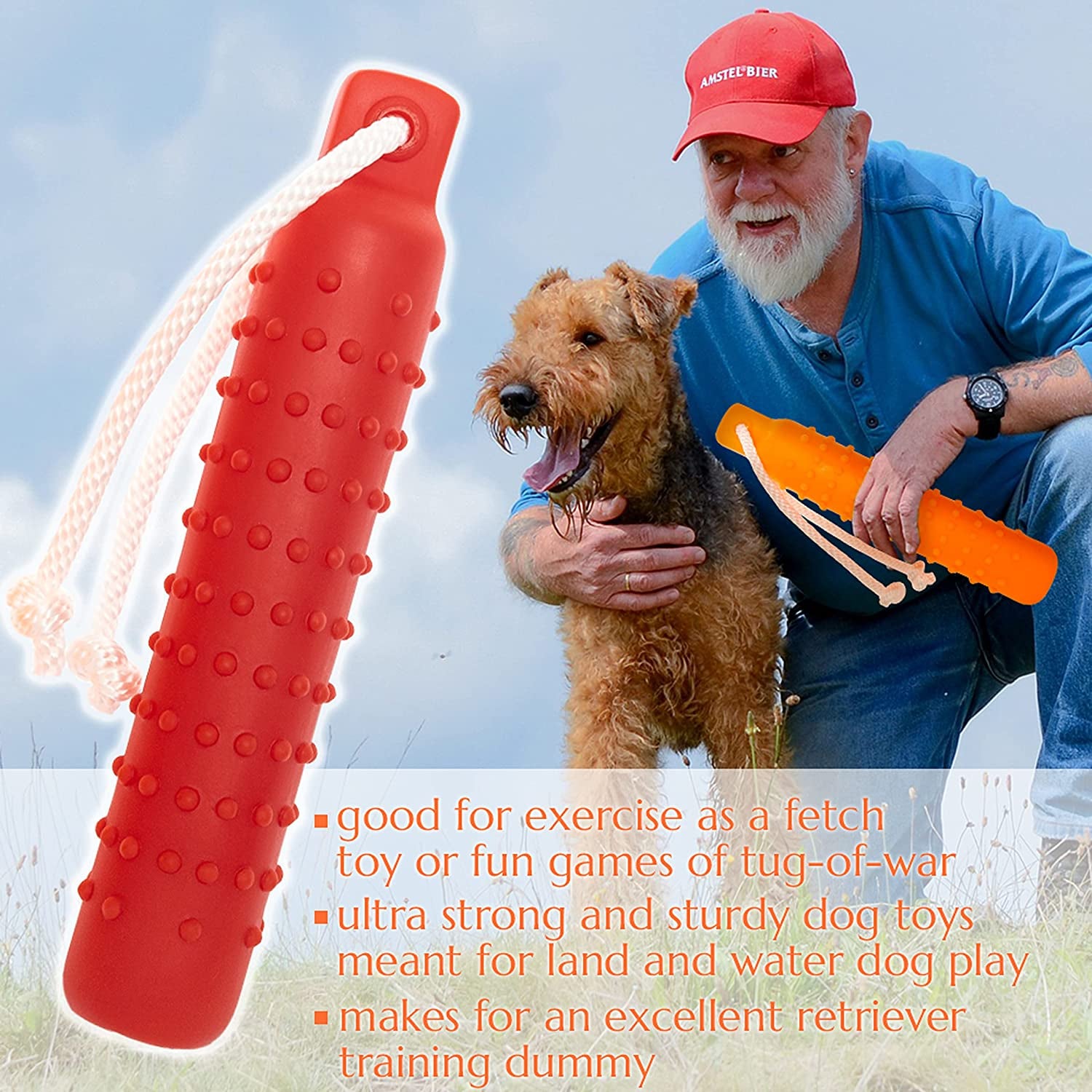 Dog Floating Fetch Toy – Interactive Water Training Bumper Toy with Rope for Small, Medium, & Large Dogs, Lightweight for Pool Play