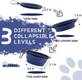 2-Pack Collapsible Dog Bowls with Carabiners: Portable, BPA-Free for Travel & Outdoor Activities