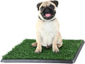 PETMAKER Artificial Grass Puppy Pee Pad with Tray – Reusable Multi-Layer Dog Potty Training Pad for Small Dogs