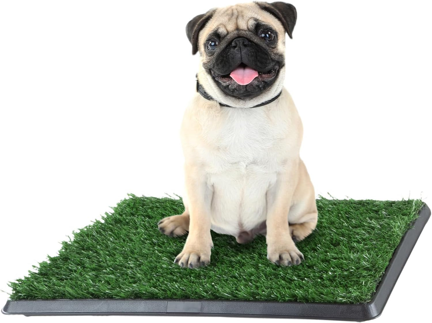 PETMAKER Artificial Grass Puppy Pee Pad with Tray – Reusable Multi-Layer Dog Potty Training Pad for Small Dogs