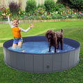 Niubya Foldable Dog Pool, Hard Plastic, Collapsible, 64x12
