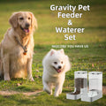 Gravity Pet Feeder & Water Dispenser Set: Automatic, Large Capacity 3.8L, For All Dogs