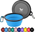 2-Pack Collapsible Dog Bowls with Carabiners: Portable, BPA-Free for Travel & Outdoor Activities