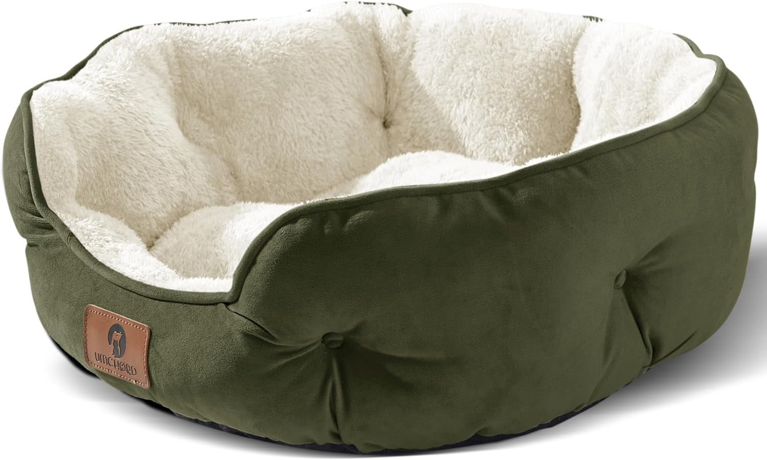 Multi-Pet Round Bed for Small Dogs: Extra Soft, Water-Resistant, Machine Washable, 20"