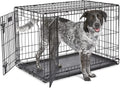 Midwest Double Door Enhanced Crate – Various-Sized Dog Crate with Leak-Proof Pan, Divider Panel, Patented Features, and Floor-Protecting Feet