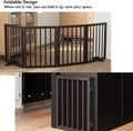 Wooden Foldable Dog Gate, Freestanding Multi-Panel Indoor Pet Gate, Extra Wide 24