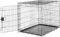 24-Inch Foldable Metal Dog Crate with Tray - Durable Single Door Wire Kennel from Amazon Basics, Black