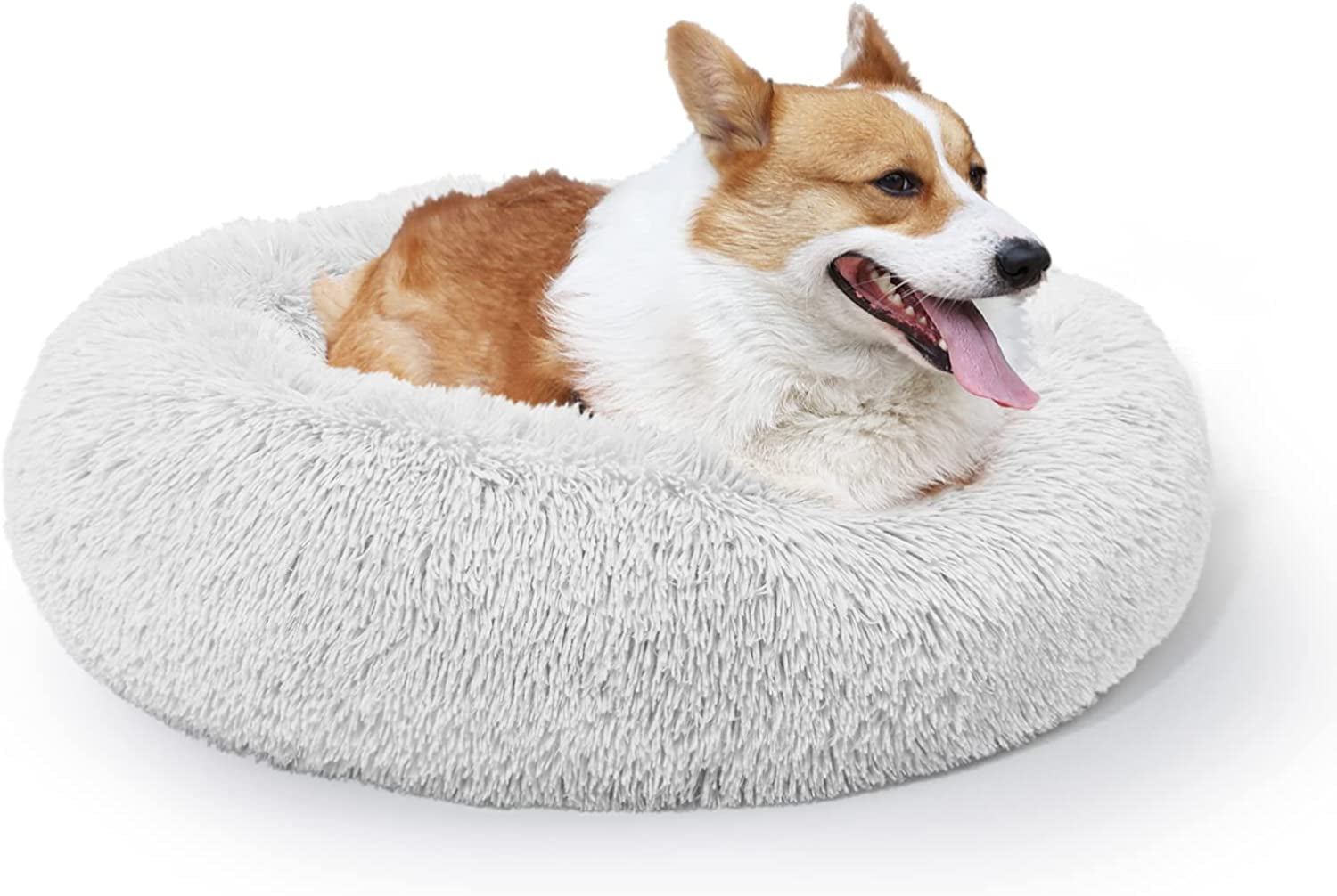 Small Calming Dog Bed - Anti-Anxiety, Washable, Fluffy, Waterproof, Anti-Slip Base