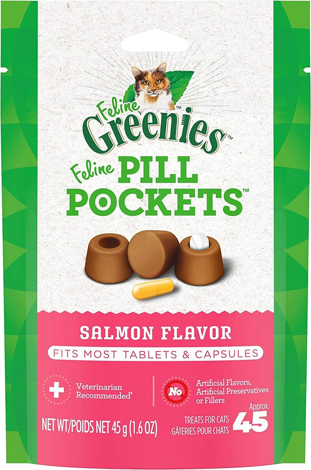 Greenies Pill Pockets for Dogs, Real Peanut Butter Flavor, Capsule Size Soft Treats, Easy-to-Give Pill-Hiding Dog Snacks