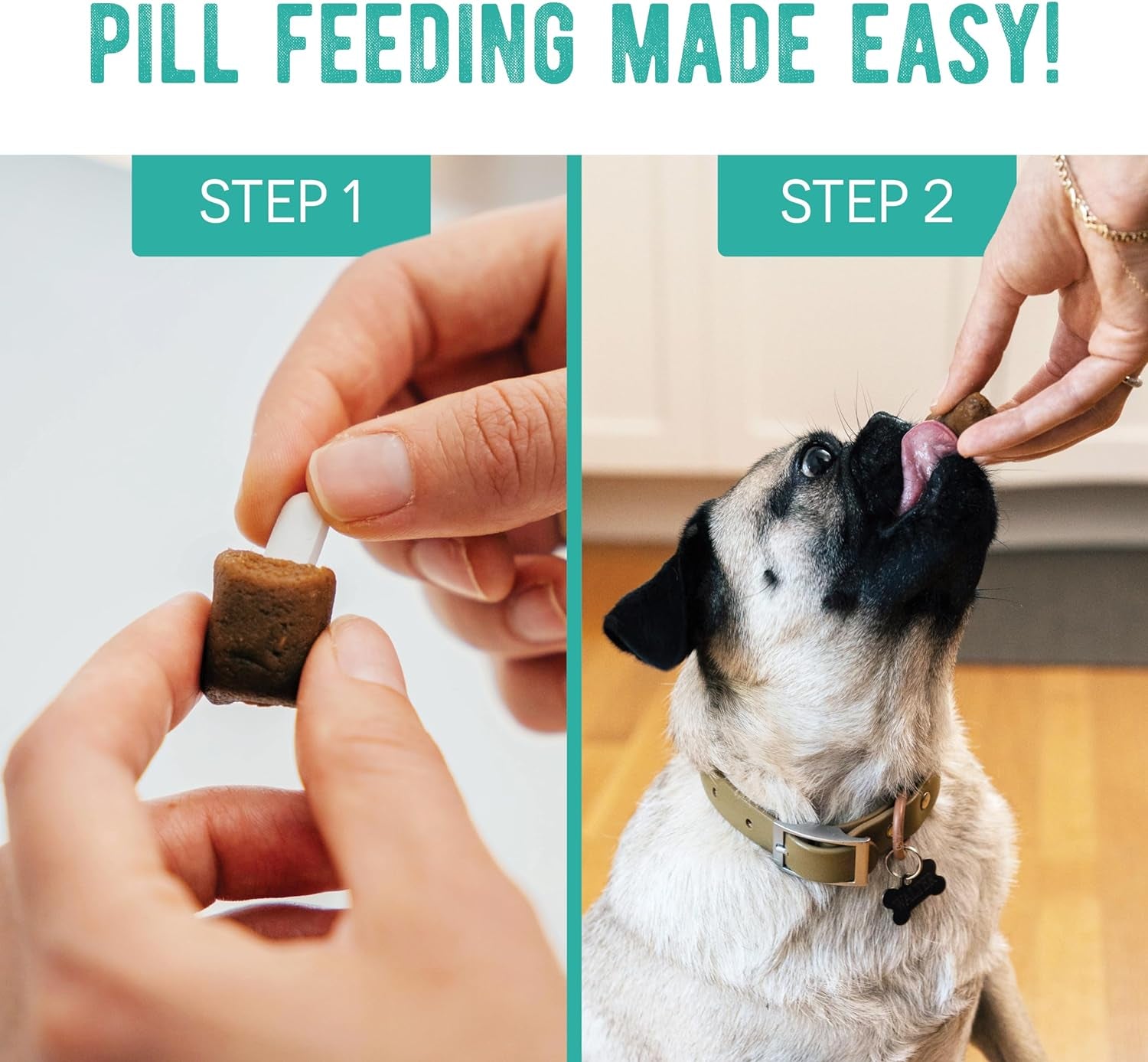 Pill Buddy Naturals - Peanut Butter & Apple, Pill & Medication Hiding Treats for Dogs