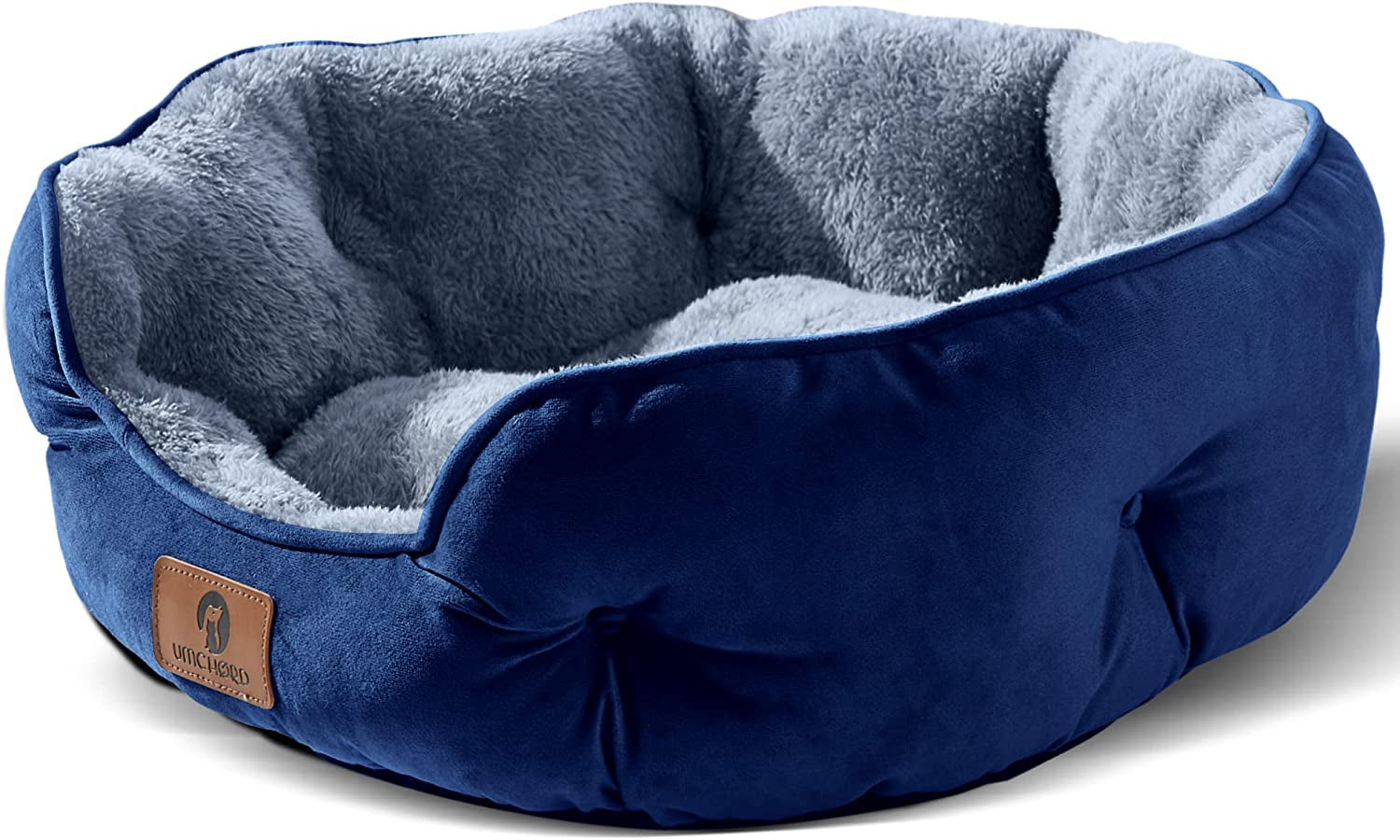 Multi-Pet Round Bed for Small Dogs: Extra Soft, Water-Resistant, Machine Washable, 20"