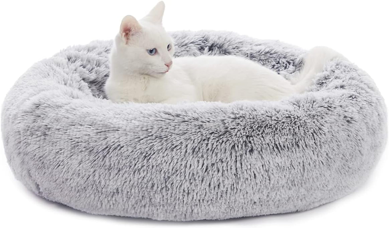 Calming Donut Dog Bed, 36" - Fluffy, Anti-Anxiety, Washable for Large Dogs - Various Colors & Sizes