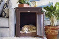 New Age Pet Ecoflex Dog Crate & End Table Combo - Medium Size, Russet - Stylish & Functional Pet Furniture