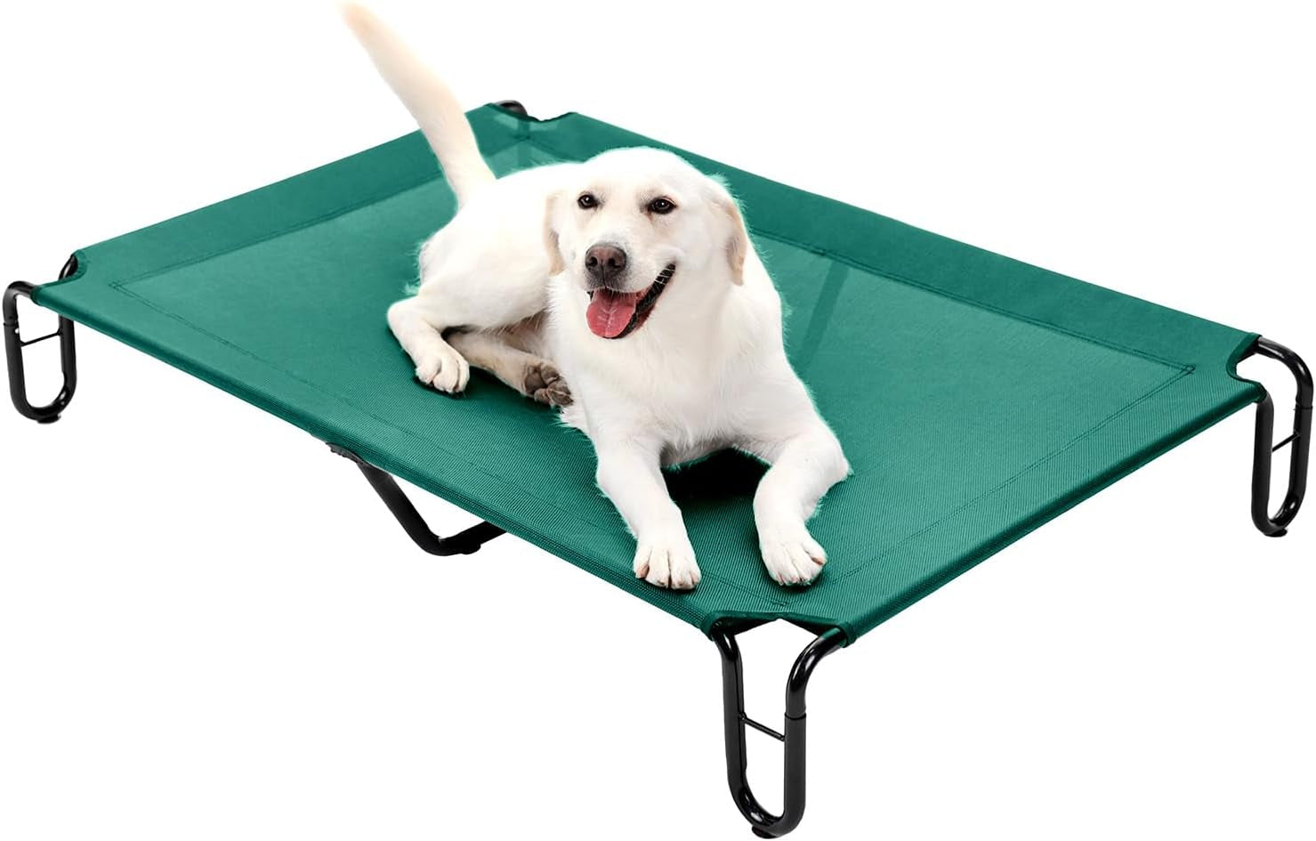 Elevated Outdoor Dog Bed, Raised, Waterproof, Breathable Teslin Mesh, Non-Slip, Up to 65lbs