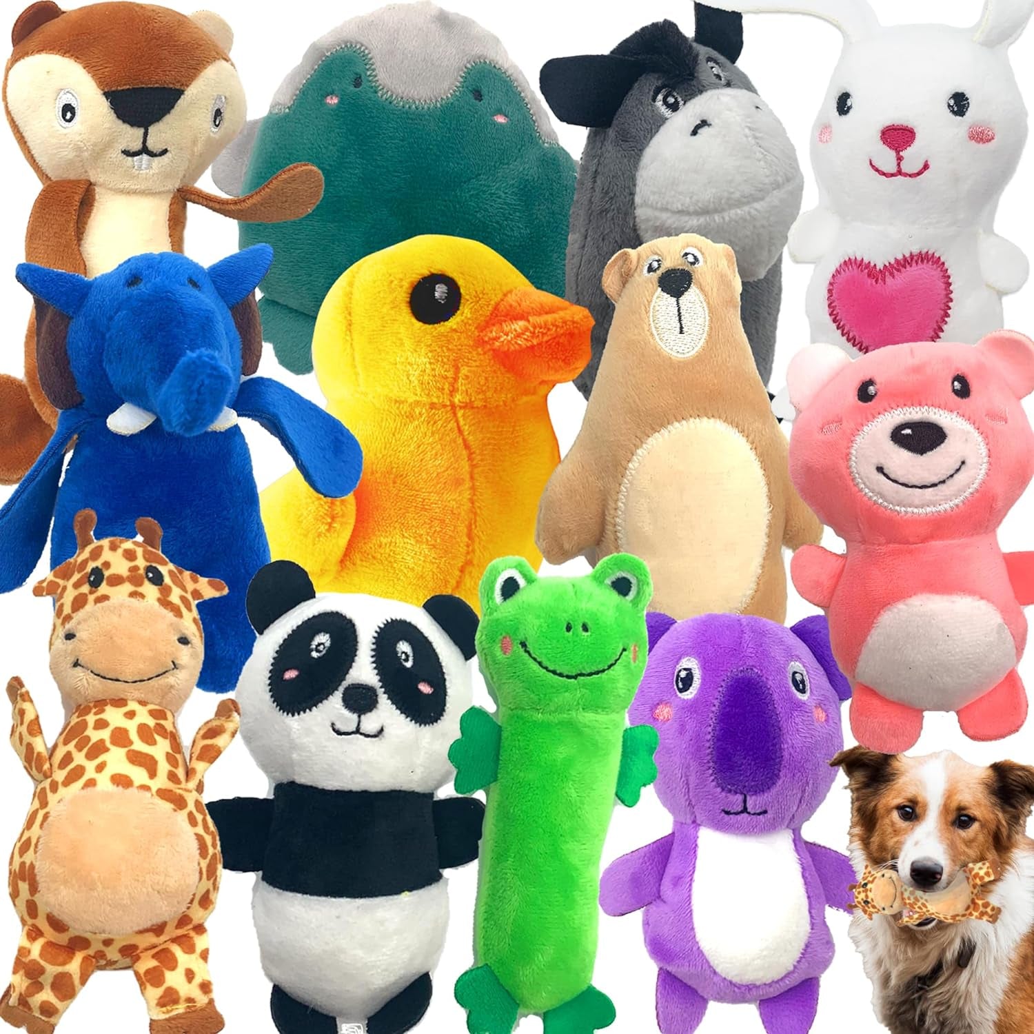 Jalousie 18-Pack Deluxe Multipack Squeaky Toys for Small to Large Dogs