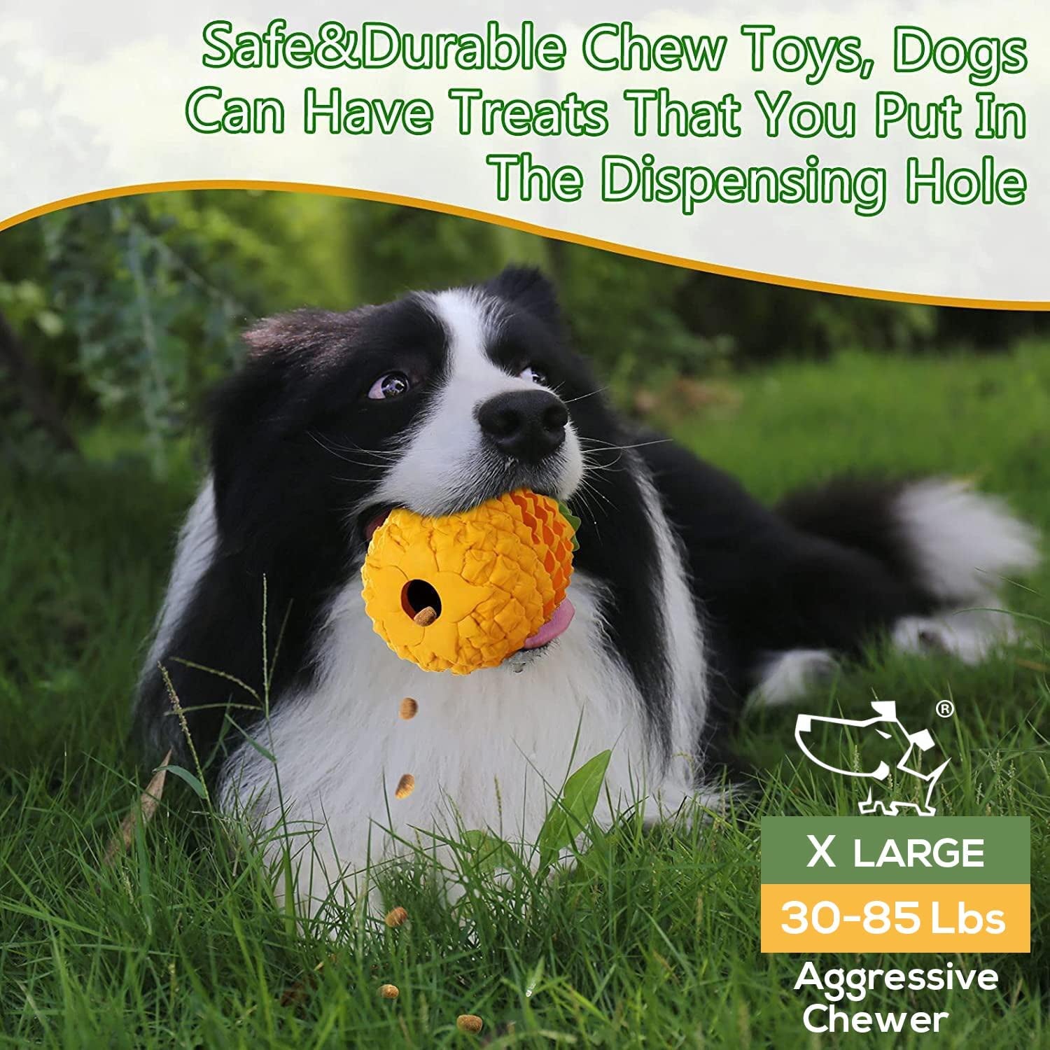 Dog Chew Toys for Aggressive Chewer, Tough Dog Dental Chews Toy, Indestructible Dog Toys for Large Dogs, Chew Toys Food Grade (Giant)