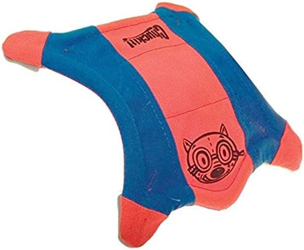 Chuckit! Medium Flying Squirrel Fetch Toy, Aerodynamic Design for Dogs, Orange & Blue